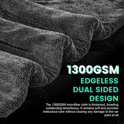 TEAWOO 3-Pack Microfiber Towels for Cars (24" x 35"), Extra Large Super Absorbent Car Drying Towel, Drying Towel for Car & Trucks, Car Towels Drying with No Streaks & Scratches