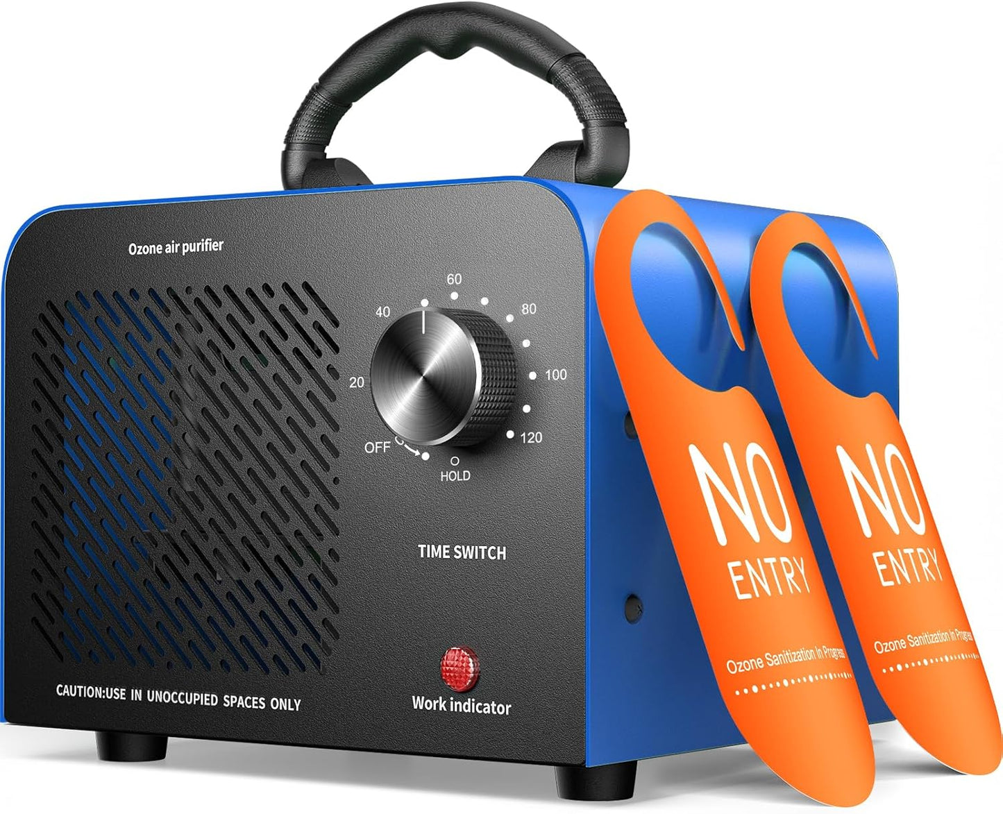 Ozone Generator 48,000mg, Commercial Ozone Machine Odor Removal, High Capacity O3 Ionizer Air Purifier Deodorizer, Portable Mini for Car, Home, Smoke, Pets, Industrial, for 4000 Square Feet -Black