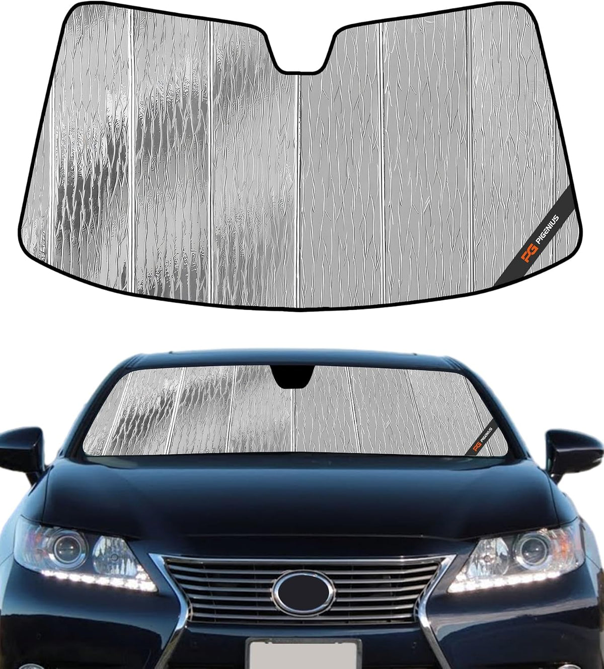 Pigenius Windshield Sun Shade for Lexus RX350/RX450h 2010-2015 Front Window Sunshade - AstraGuard