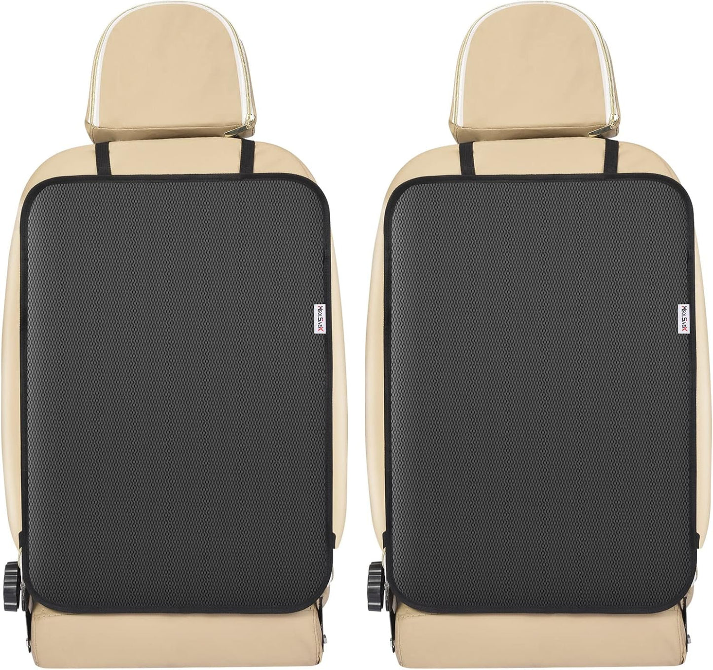 Meolsaek Kick Mats Back Seat Protector, Waterproof Oxford Seat Back Protector, Car Seat Back Protector for Kids, Back of Seat Protector for Kids Feet Car Seat (Black A -1pc)