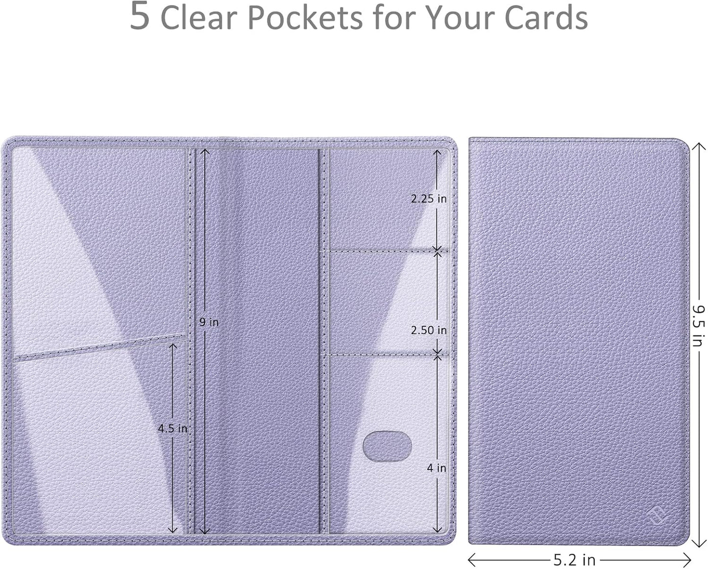FINPAC Car Registration and Insurance Card Holder, Vehicle Glove Box Card Organizer Wallet Automobile Accessories for License