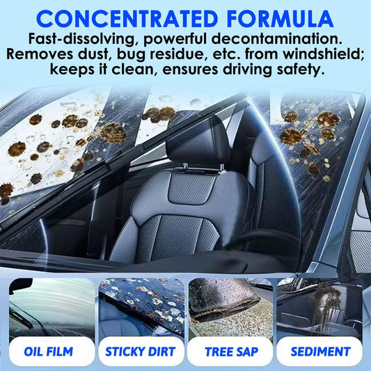 210 PCS Car Windshield Washer Tablets, Glass Cleane Tablets, Effervescent Cleaning Solution, Concentrated Effervescent Tablets, Solid Windshield Effervescent Wiper Tablet for Car Window Glass Cleaning