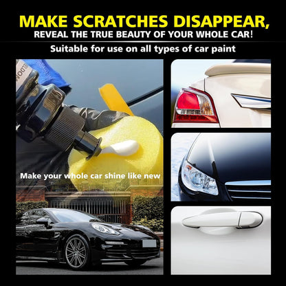 SHIELDOM Scratch Remover Car Scratches Removal Wax Vehicles Scuff & Swirl Polishing & Waxing Kits with Buffer Pad & Towel, Rubbing Compound for Automobile Paint Repair -5oz
