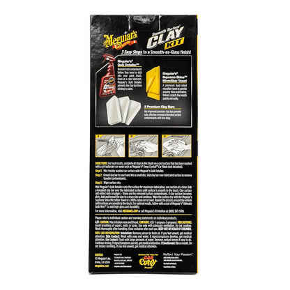 Meguiar's G191700 Smooth Surface Clay Kit, Safe and Easy Car Claying for Smooth as Glass Finish