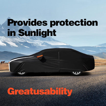 Large SUV Car Cover for Chevy Suburban 100% Waterproof All Weather, Heavy Duty Outdoor Full Exterior Covers Rain Sun Wind UV Protection. - Colors B