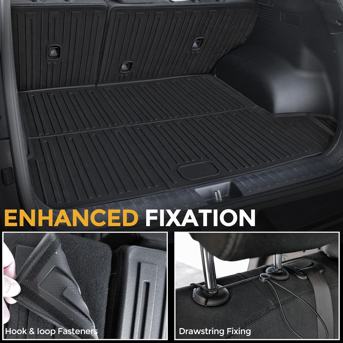 Floor Mats for Hyundai Elantra Gas 2021-2026, All Weather Floor Mats Trunk Cargo Liner and Door Sill Guards Accessories, Full Coverage Set (Not fit Hybrid Models)