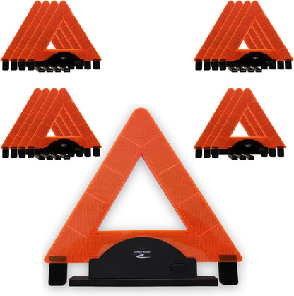 Lumen Wand Reflective Warning Triangle with LED Lights for Road Safety Metal Base | Internal LED with External Reflectors Emergency Triangle for Car Breakdowns