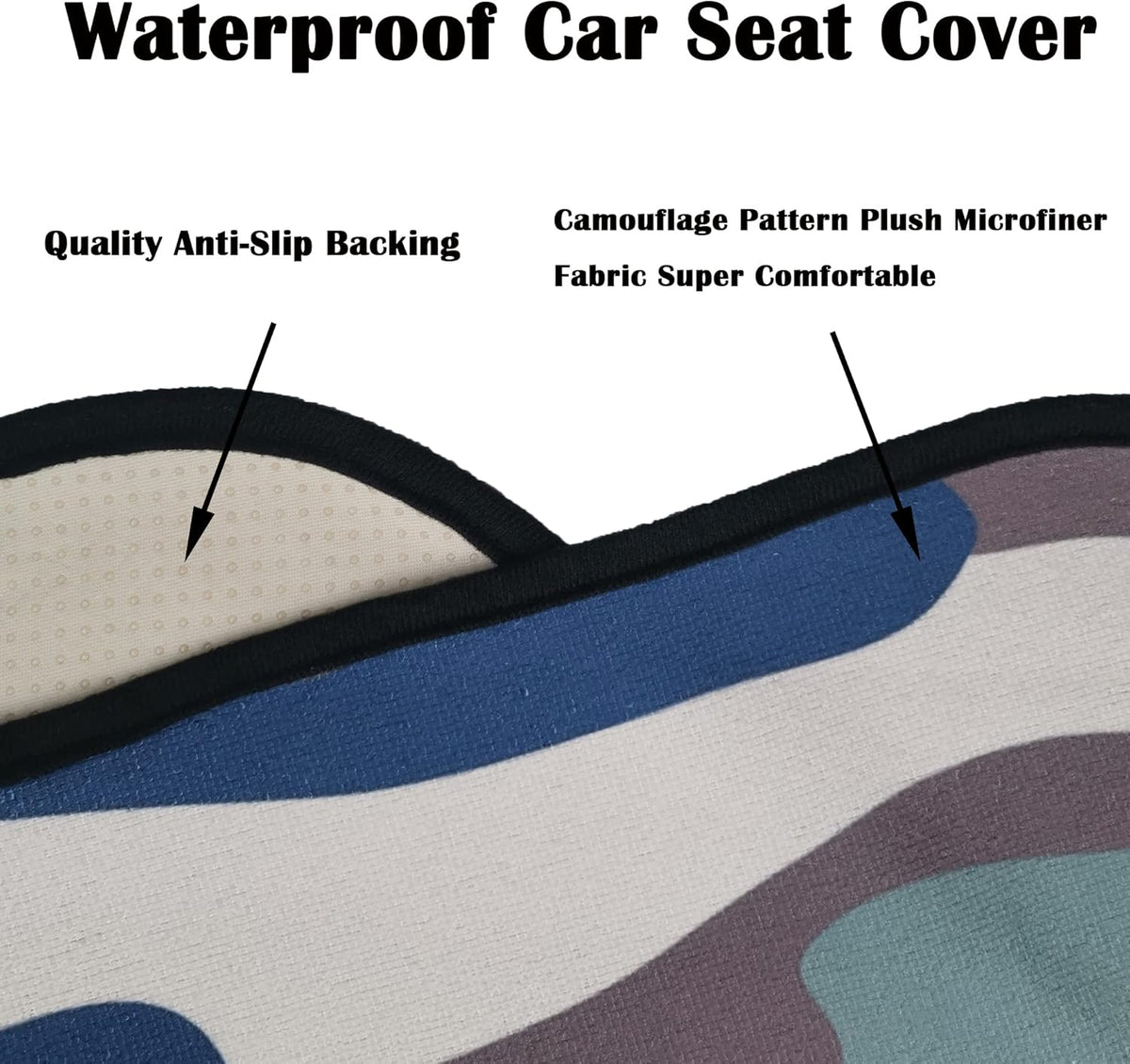 Car Seat Cover Protector Front Seats,for Gym Workout,Running,Swimming,Beach and Hiking,Waterproof Sweat Towel Bucket Seat Covers for Cars SUV Trucks (Black, 1Pcs)