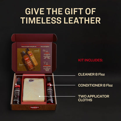 Tanner's Preserve Leather Cleaner & Conditioner Duo Pack, Cleans, Rejuvinates & Restores Finished Leather, Use for Cars, Furniture & More, 2X 8 Fl Oz