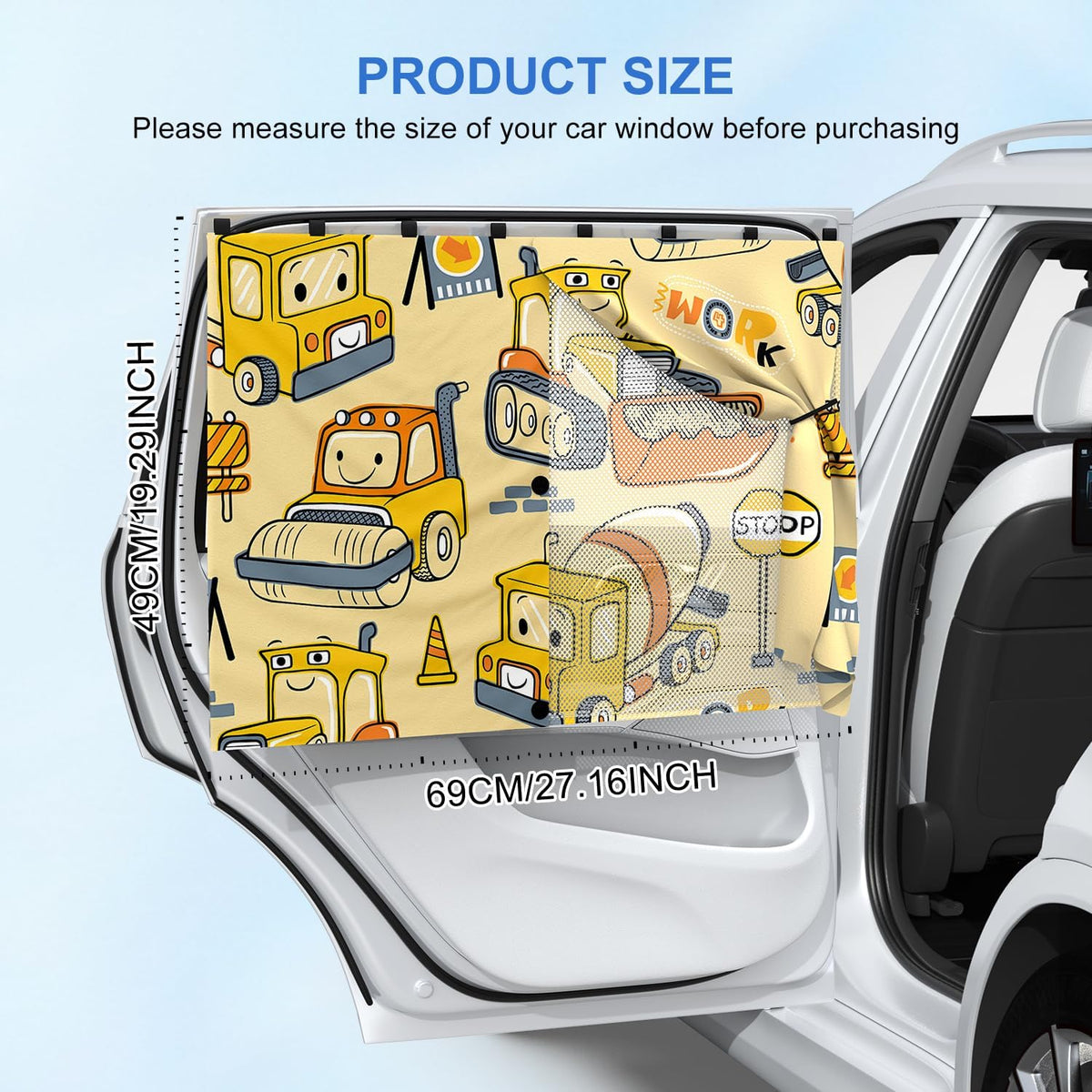 Car Window Shades, [Upgraded] 8 Strong Magnets Magnetic Side Window Sun Shade [2 Pack] - Dual Layer UV Ray Protection Car Sunshade for Baby, Kids & Pets - Universal Fit for SUV, Sedan & Trucks