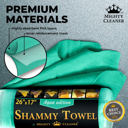 Premium 2pk +1 Free Shammy Cloth for Car Drying - 26"x17" - Super Absorbent Chamois Towel - Scratch-Free, Reusable & Soft Wash Cloth - Car Drying Towels