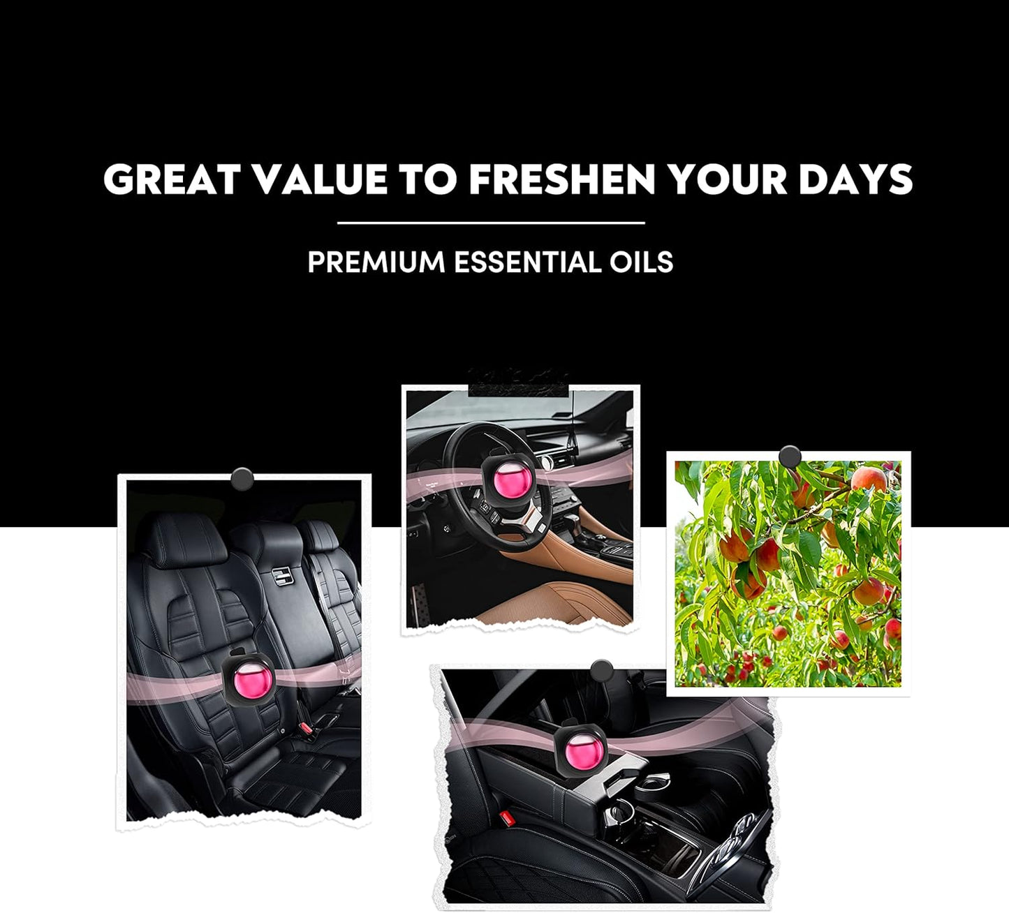 DRIVEJOY Car Air Freshener Vent Clips, 8 PK, 6 Ocean, 2 New Car Scent, Long Lasting Air Fresheners for Men & Women, Up to 240 Days, Odor Eliminator