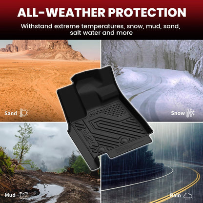 LASFIT Floor Mats Fits for Hyundai Sonata 2020-2026 (Only for FWD & Gas) & Kia K5 2021-2025 (Only for FWD) Custom Fit TPE All Weather Floor Liners Car Mats Accessories, Black