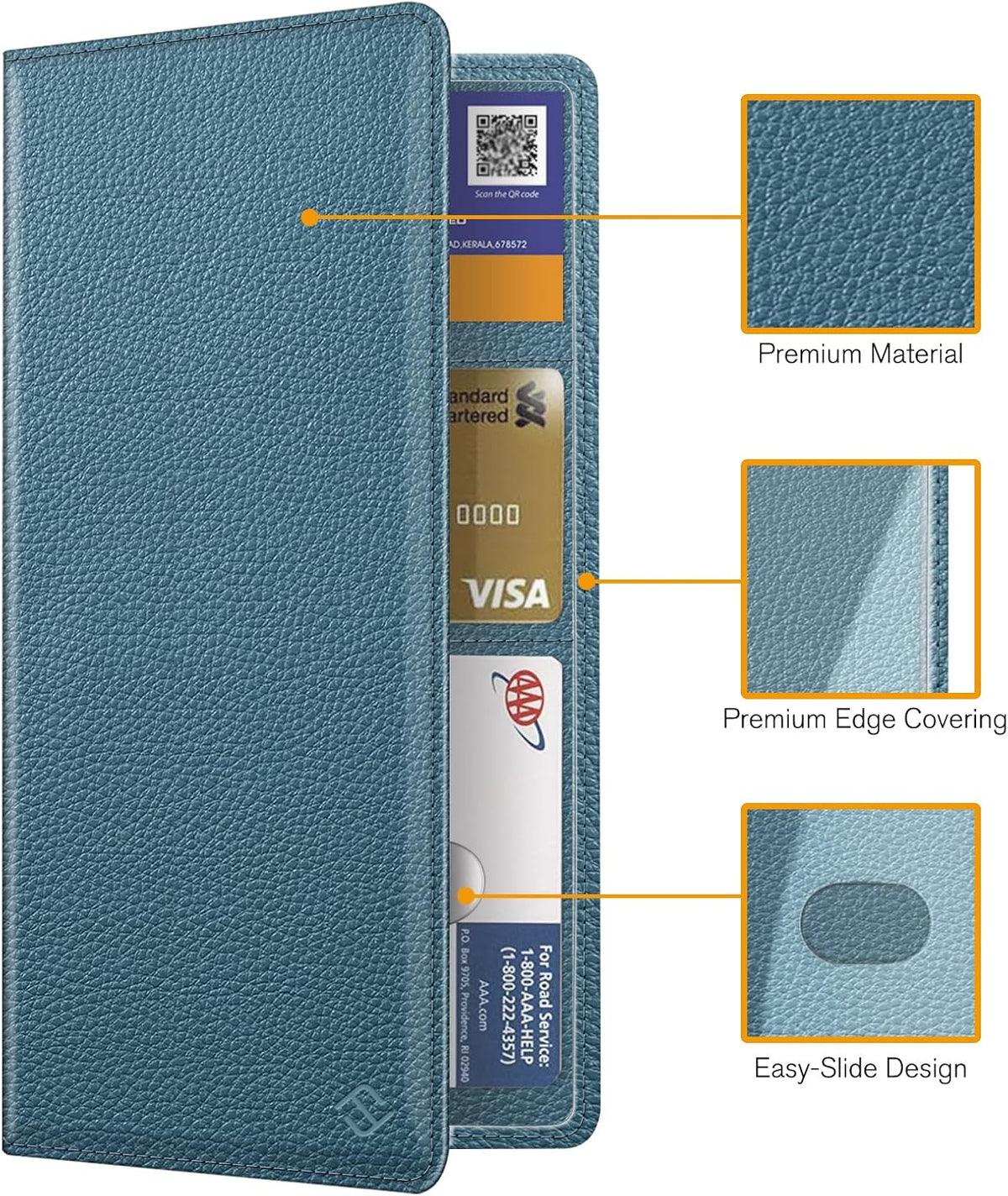 FINPAC Car Registration and Insurance Card Holder, Vehicle Glove Box Card Organizer Wallet Automobile Accessories for License