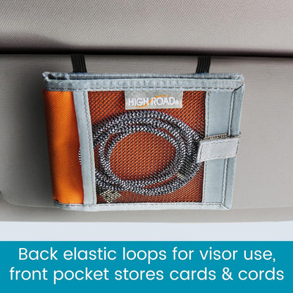 High Road Car Registration and Insurance Card Holder for Sun Visor, Glove Box or Console with 2 Clear Hidden Car Document Pockets