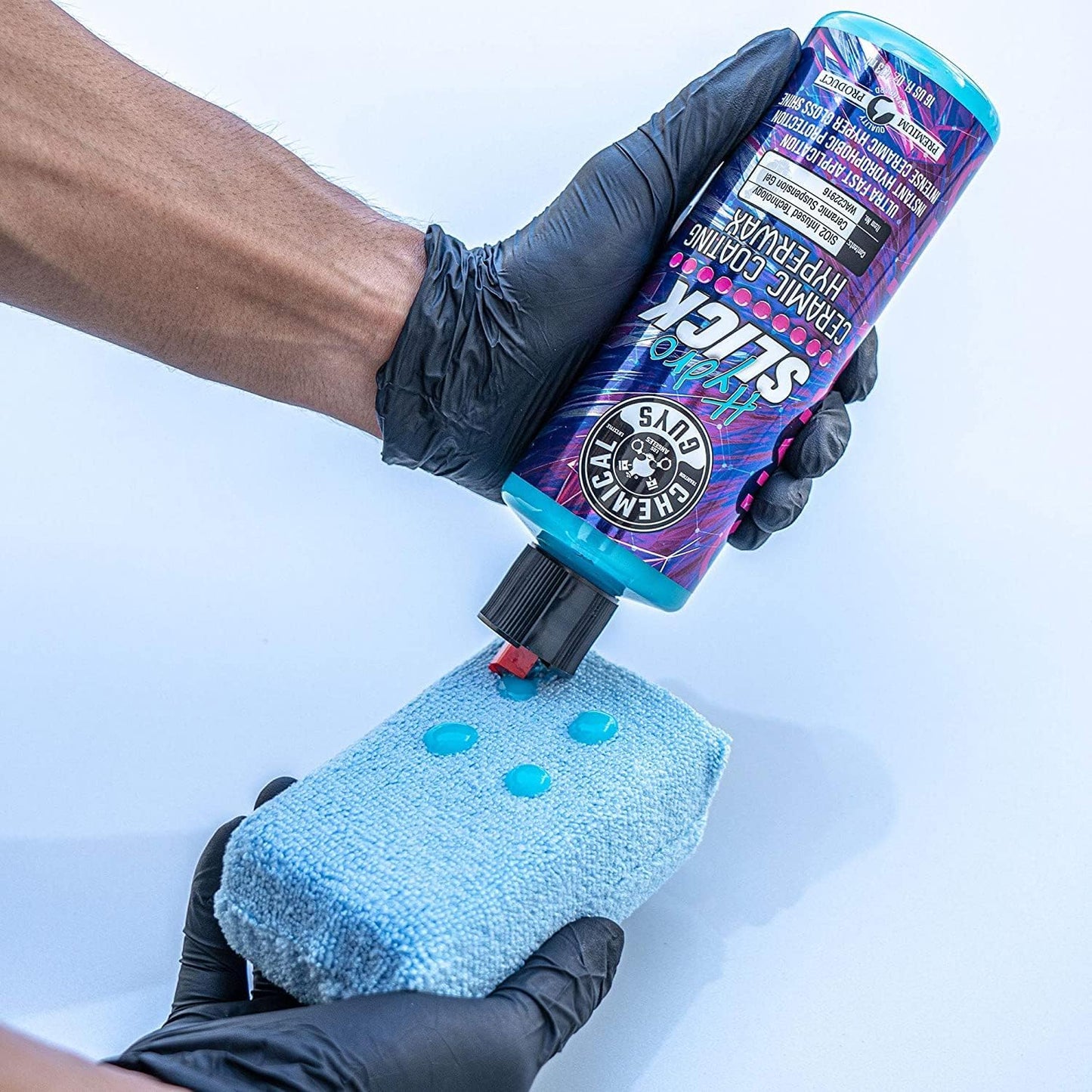 Chemical Guys HOL229 Ultimate Ceramic Coating Kit - HydroSlick HyperWax SiO2 Gel (16 fl oz) for Long-Lasting Shine & Protection, with 2 Premium Microfiber Applicators & 3 Workhorse Towels, (6 Items)