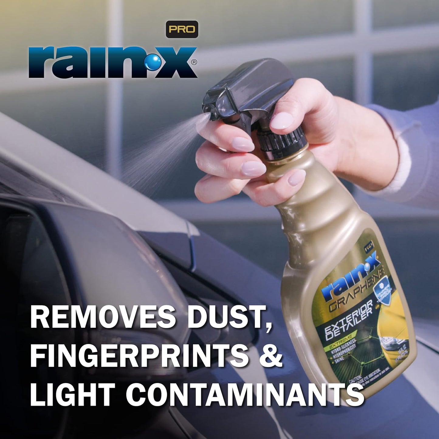 Rain-X 630177SRP Cerami-X Glass Cleaner + Water Repellent, 23oz - Cleaning Effectively While Remaining Streak Free, Protecting Against Contaminants and Stains