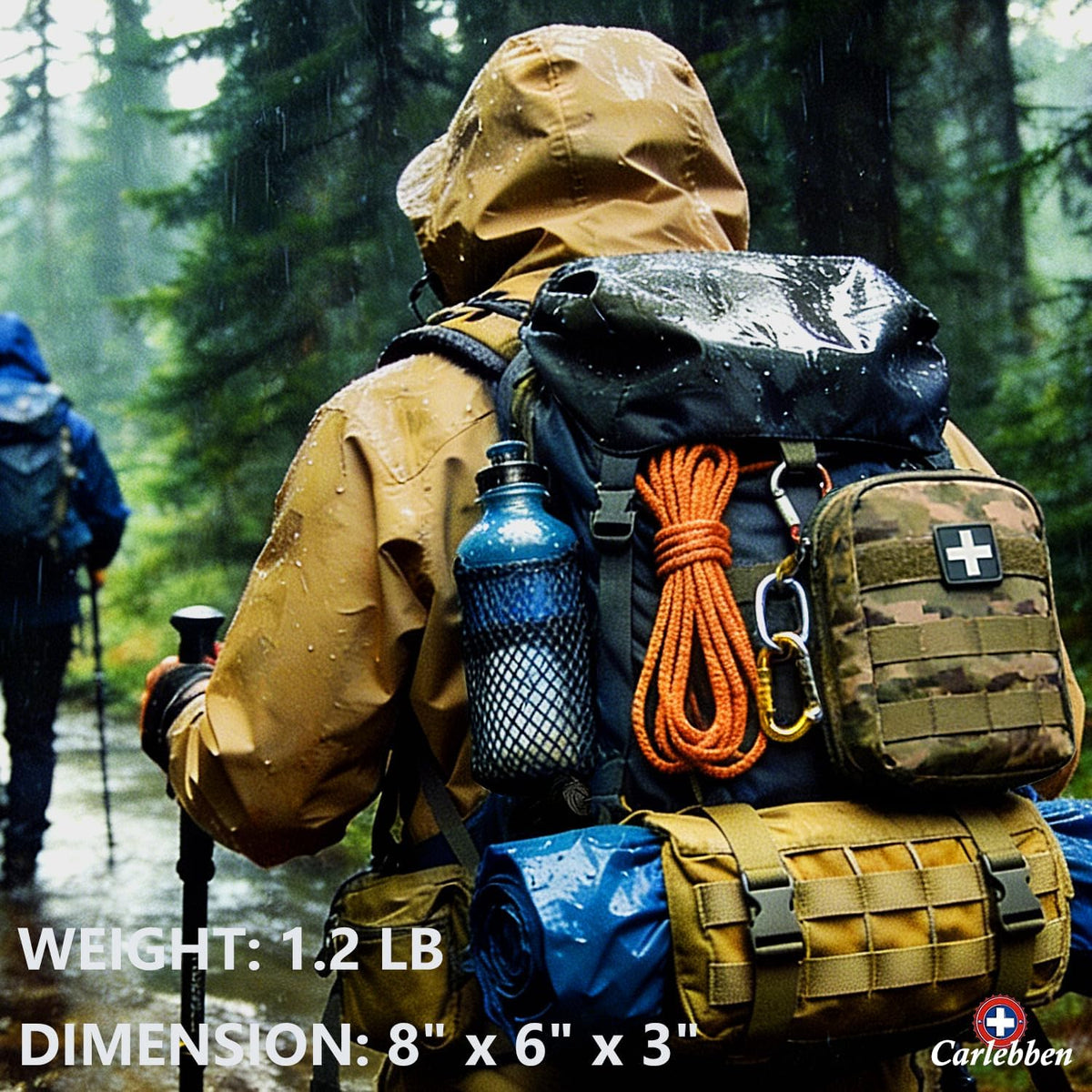 Carlebben EMT Pouch MOLLE Ifak Pouch Tactical MOLLE Medical First Aid Kit Utility Pouch (With Medical Supplies)