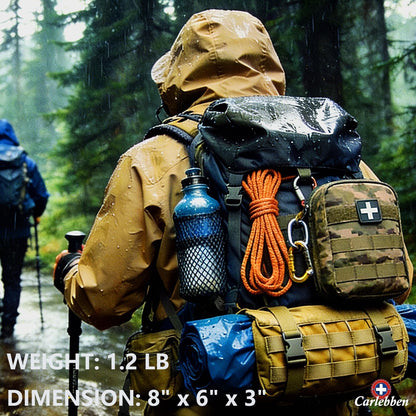 Carlebben EMT Pouch MOLLE Ifak Pouch Tactical MOLLE Medical First Aid Kit Utility Pouch (With Medical Supplies)