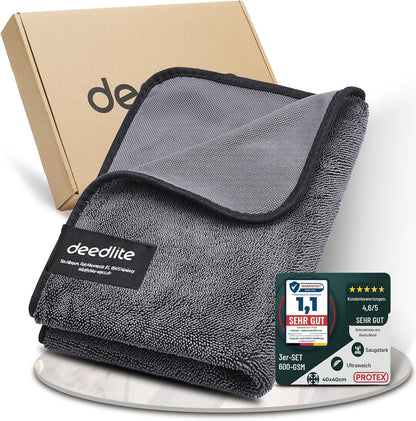 Deedlite Bath Wipes Shower Cleaning Cloths, Premium Car Drying Towel | Ultra Absorbent Twisted-Loop Design| Microfiber Towel for Car, Shower Cabin, Household