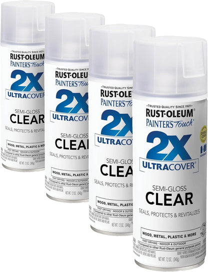 Rust-Oleum 334029 Painter's Touch 2X Ultra Cover Spray Paint, 12 oz, Gloss Clear - Colors A