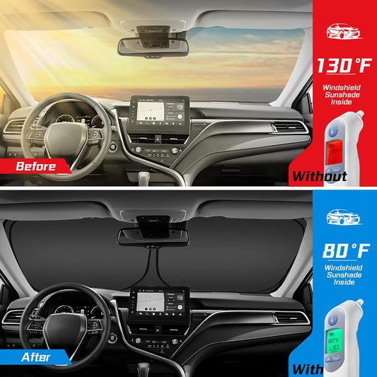 ARISMOTOR Windshield Sun Shade for Honda Civic 11th Gen 2022-2025 2026, Custom Fit Foldable Front Window Sunshade Sun Visor Protector, Block UV Rays Keep Your Car Cooler - Colors D
