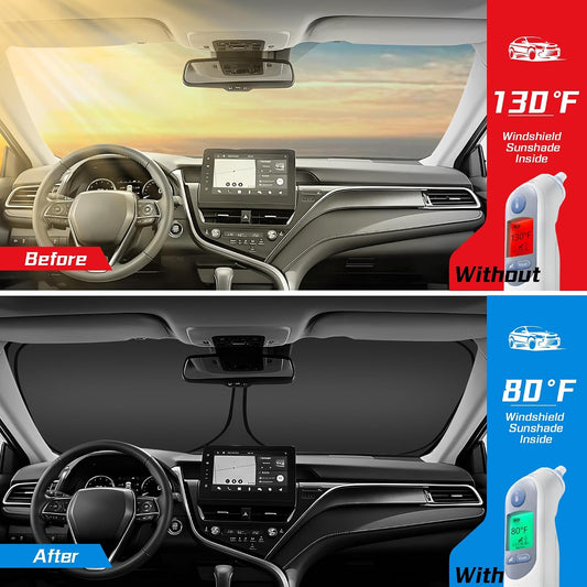 ARISMOTOR Windshield Sun Shade for Honda Civic 11th Gen 2022-2025 2026, Custom Fit Foldable Front Window Sunshade Sun Visor Protector, Block UV Rays Keep Your Car Cooler - Colors C