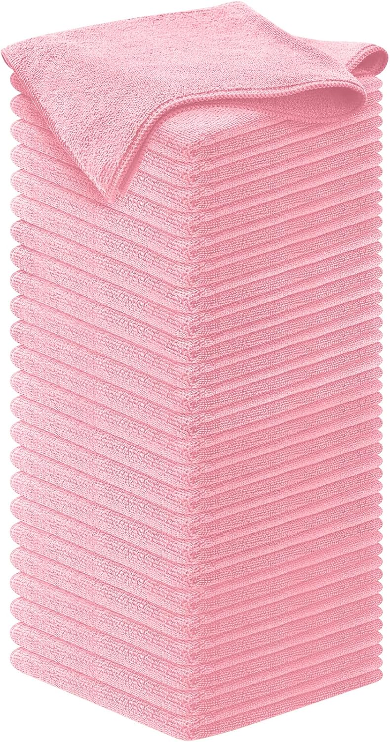 USANOOKS Microfiber Cleaning Cloth Grey - 12 Pcs (12.5"x12.5") - High Performance - 1200 Washes, Ultra Absorbent Microfiber Towel Weave Grime & Liquid for Streak-Free Mirror Shine - Car Washing Cloth