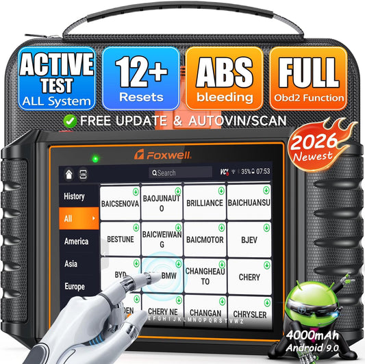 2026 FOXWELL NT716 Bidirectional OBD2 Scanner, 4-System Diagnostic Tool for ABS, SRS, Transmission & Engine, 9 Reset, ABS Bleeding, AutoVIN, Live Data, Upgraded from NT6X4, Lifetime Free Updates,Black