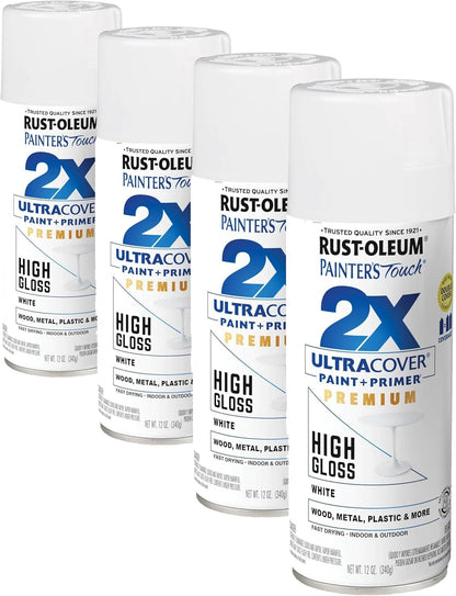 Rust-Oleum 334029 Painter's Touch 2X Ultra Cover Spray Paint, 12 oz, Gloss Clear - Colors F