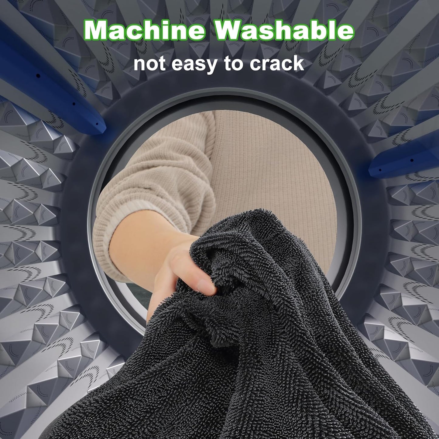 JOYMOOP Microfiber Towels for Cars, 2 Pack 35.4" x 23.6" Car Drying Towel, Dark Gray Reusable Car Towel, Quick Drying Car Microfiber Cleaning Cloth for RVs, SUVs, Trucks
