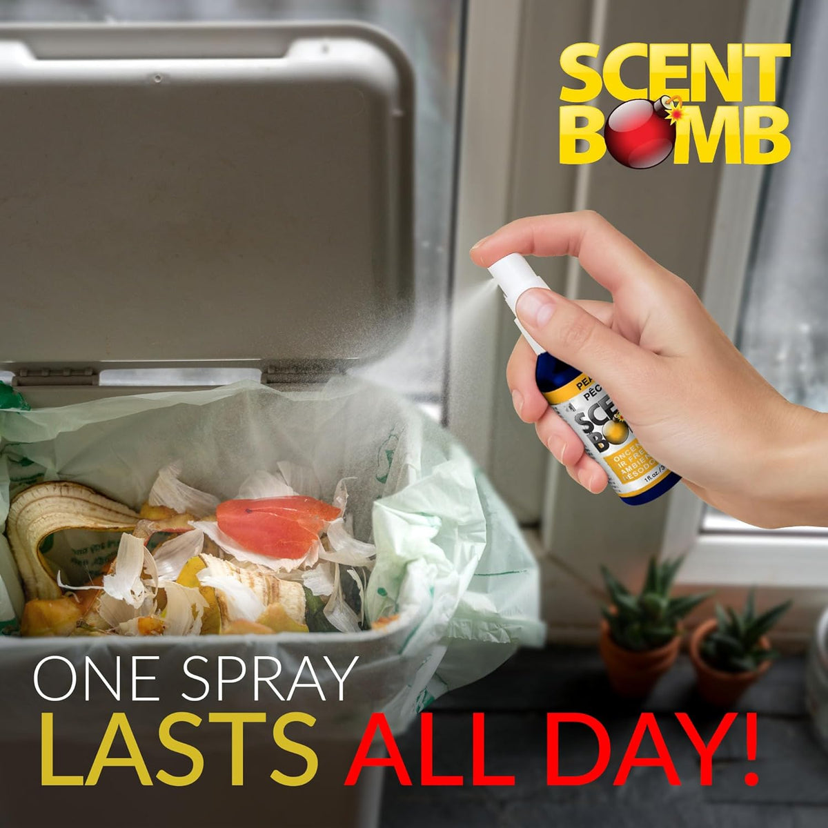 Scent Bomb Air Freshener Spray, Long-Lasting Odor Eliminator - Effective Deodorizer for Home & Car, Fresh Room Spray for Kitchen, Bathroom & Smell Neutralizer - 1 oz Pack of 4, Black Cherry Scent