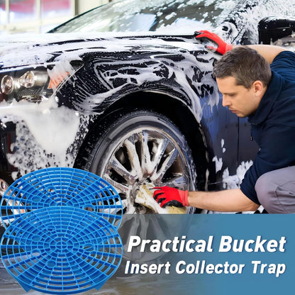 Tallew Car Wash Bucket Insert Grit Traps for Car Washing Detailing Kit Accessories Cleaning Tool Fits 12 Inch Diameter Bucket or 3-5 Gallon(Black,4 Pieces)