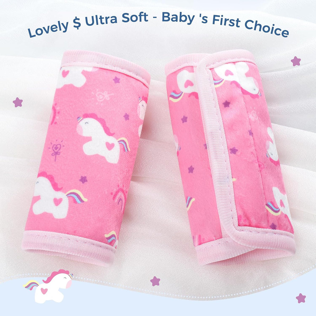 COOLBEBE Car Seat Straps Shoulder Pads for Baby Kids, Super Soft Seat Belt Covers for All Car Seats/Pushchair/Stroller/High Chair
