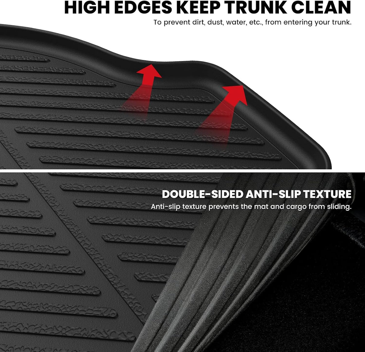 LASFIT Floor Mats for Honda CR-V 2026 2025 2024 2023 (Gasoline & Hybrid & e:FCEV), All Weather TPE Custom Fit Anti-Slip Pet Friendly Car Liners, 1st & 2nd Row Black