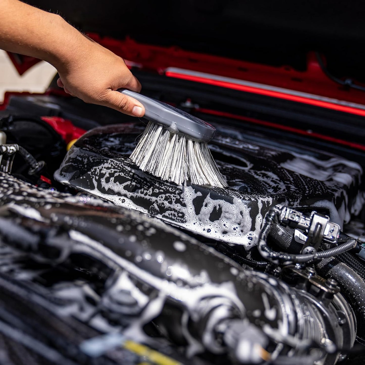 Chemical Guys Wheelie All Exterior Surface and Wheel Brush, Wheel Cleaner Brush with Soft Bristles, Safe Cleaning of Rims, Tires, and Exterior Surfaces on Cars, Trucks, Motorcycles, RVs, & More, Green