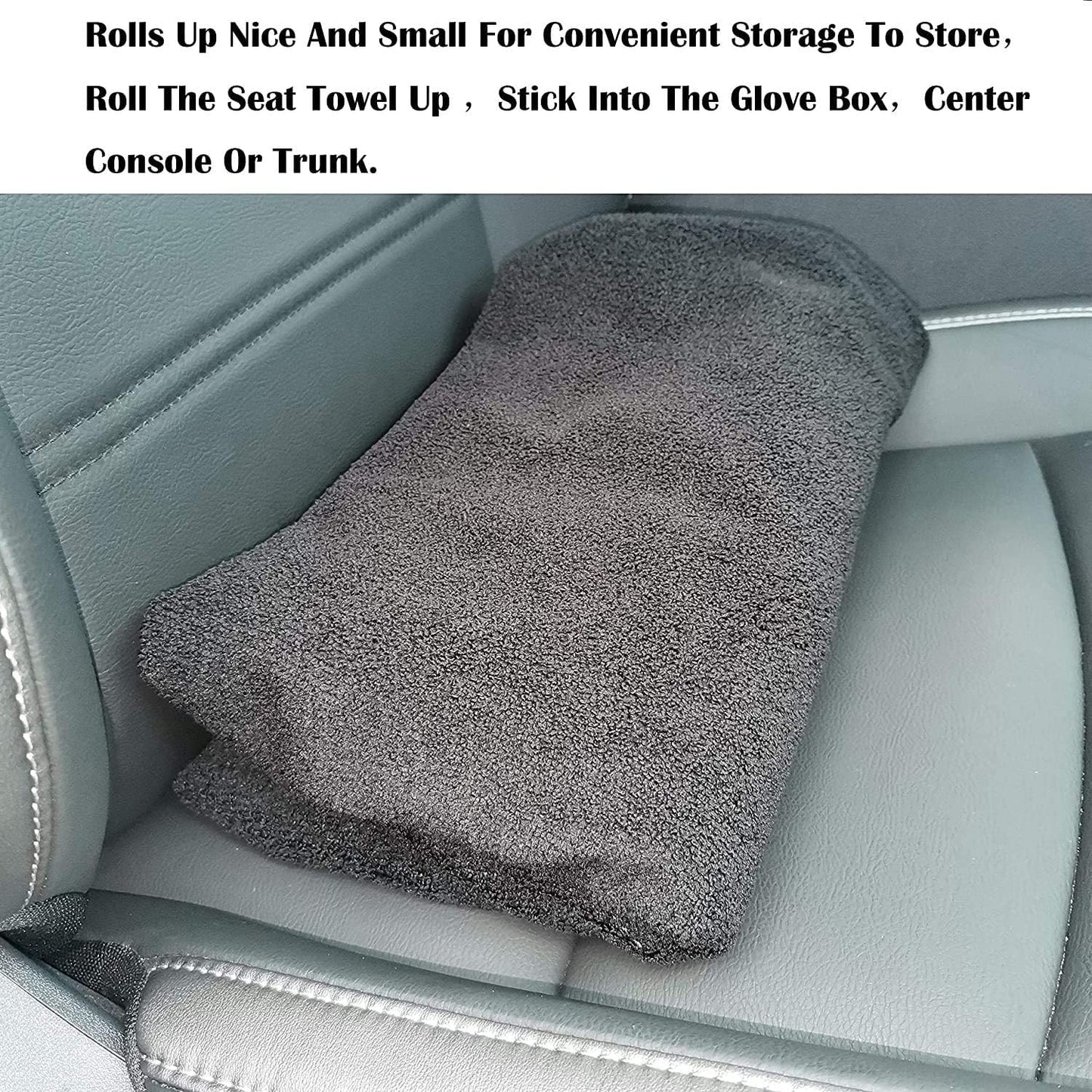 Car Seat Cover Protector Front Seats,for Gym Workout,Running,Swimming,Beach and Hiking,Waterproof Sweat Towel Bucket Seat Covers for Cars SUV Trucks (Black, 1Pcs)