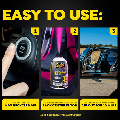 Meguiar’s Whole Car Air Refresher Odor Eliminator, Summer Breeze, 2 Oz— Car Air Freshener For Commuters, Detailers; Mist Refreshes Cabin For Sedan, Suv, Truck, Van