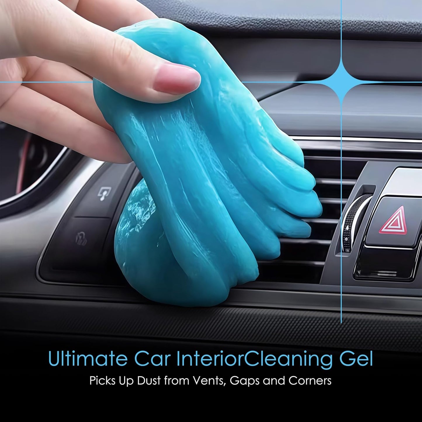 Car Cleaning Gel Putty for Car Interior Detailing | Reusable Dust Cleaning Slime for Air Vents, Dashboard, Cup Holders, Keyboard & AC Vent Cleaner | Non-Sticky No Residue Gel (Lavender Scent)
