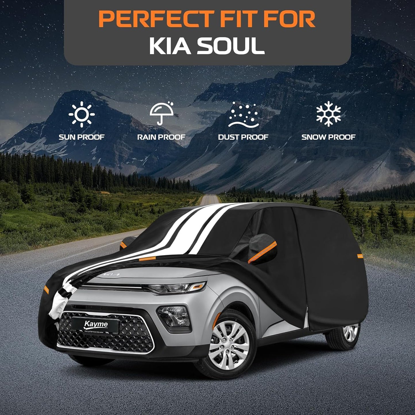 Kayme Heavy Duty Car Cover Custom Fit for BMW 3 Series 320i 325i 328i 330i 335i (1982-2026), Outdoor Full Exterior Cover with Tape and Towel, Rain Snow Sun UV Protection. - Colors A