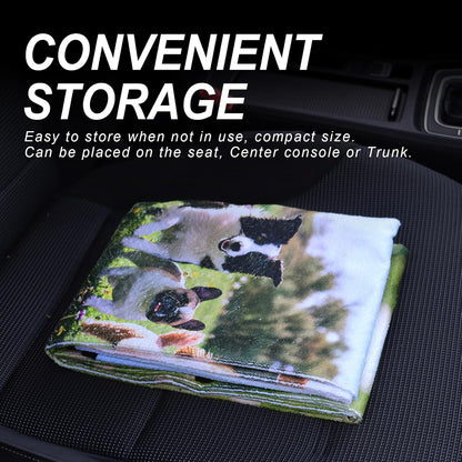 Car Seat Cover Protector Front Seats,for Gym Workout,Running,Swimming,Beach and Hiking,Waterproof Sweat Towel Bucket Seat Covers for Cars SUV Trucks (Black, 1Pcs)