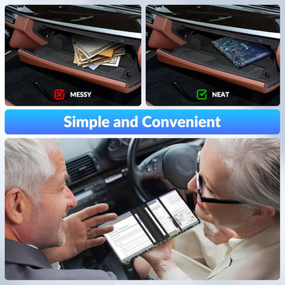 Car Registration and Insurance Card Holder，Vehicle Glove Box Car Organizer，Accessories Case for Storing Driving Licences, Cards, Documents