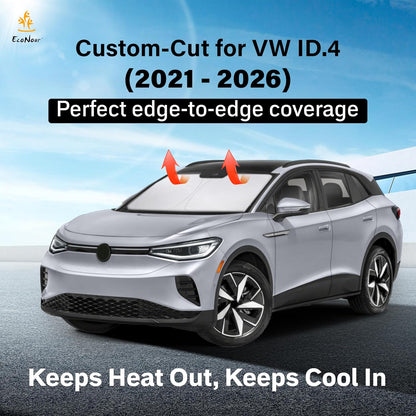 EcoNour Car Windshield Sun Shade | 2025 Upgraded Innovative No-Light-Pass Technology for Maximum Coverage | Foldable Sun Shade Keeps Your Vehicle Cool | Must-Have Car Accessories | Small (59" x 29") - Colors H