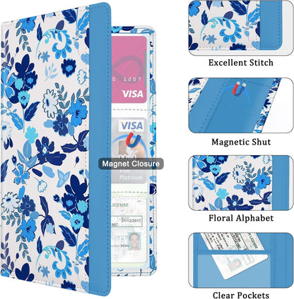 Car Registration and Insurance Holder, with Magnetic Closure for License, Cards and Documents, All Vehicle Needs and Car Accessories (Leopard-Black)