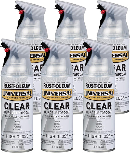 Rust-Oleum 302151 Universal All Surface Clear Topcoat Spray, 11 oz, Dead Flat Clear - Colors B