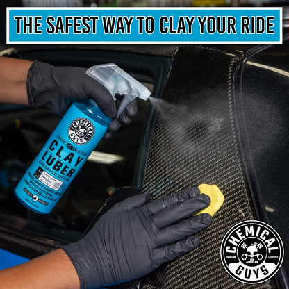 Chemical Guys Clay Bar Kit, Medium Duty with Luber Synthetic Lubricant – Removes Embedded Dirt, Restores Smooth Paint, Preps for Wax and Sealant - Safe for Cars, Trucks, SUVs, 16 oz, 2 Items