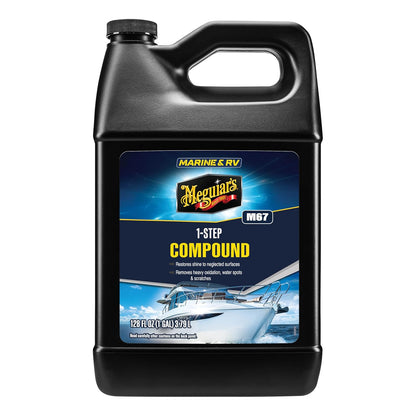Meguiar's M6732 Marine/RV One Step Compound, Remove Oxidation, Stains, Scratches, and Water Spots, Restore the Color and Shine of Fiberglass Gel Coat Finishes, 32 Oz Bottle