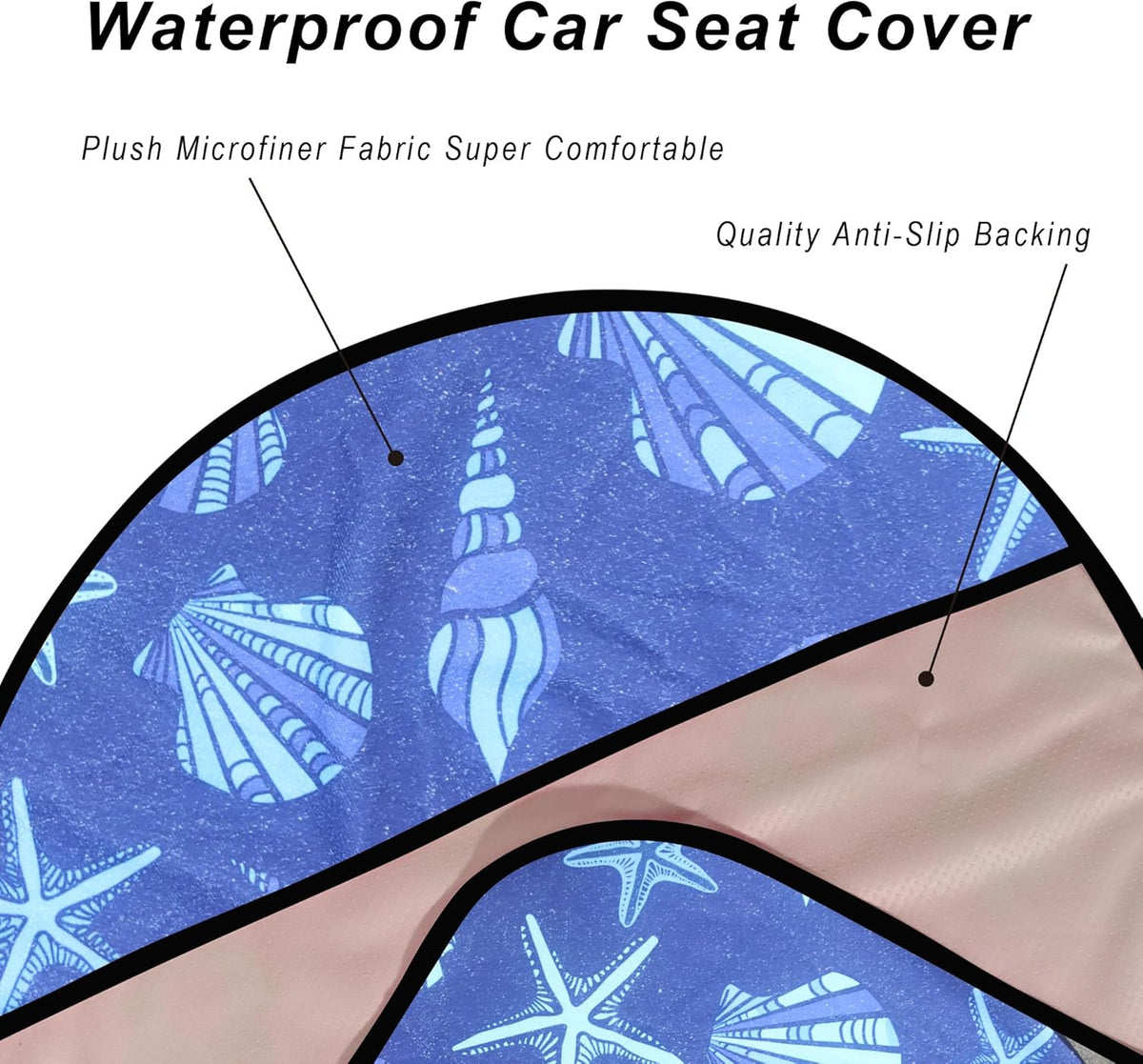 Car Seat Cover Protector Front Seats,for Gym Workout,Running,Swimming,Beach and Hiking,Waterproof Sweat Towel Bucket Seat Covers for Cars SUV Trucks (Black, 1Pcs)
