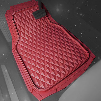 CAR PASS Heavy Duty Rubber Car Mats, Deep Dish All-Weather Floor Mat for Car Full Set Durable Anti-Slip 3D Rhombus Waterproof Trim to Fit Liner Universal Fit Automotive,Sedan,SUV,Truck, 3 Piece Black