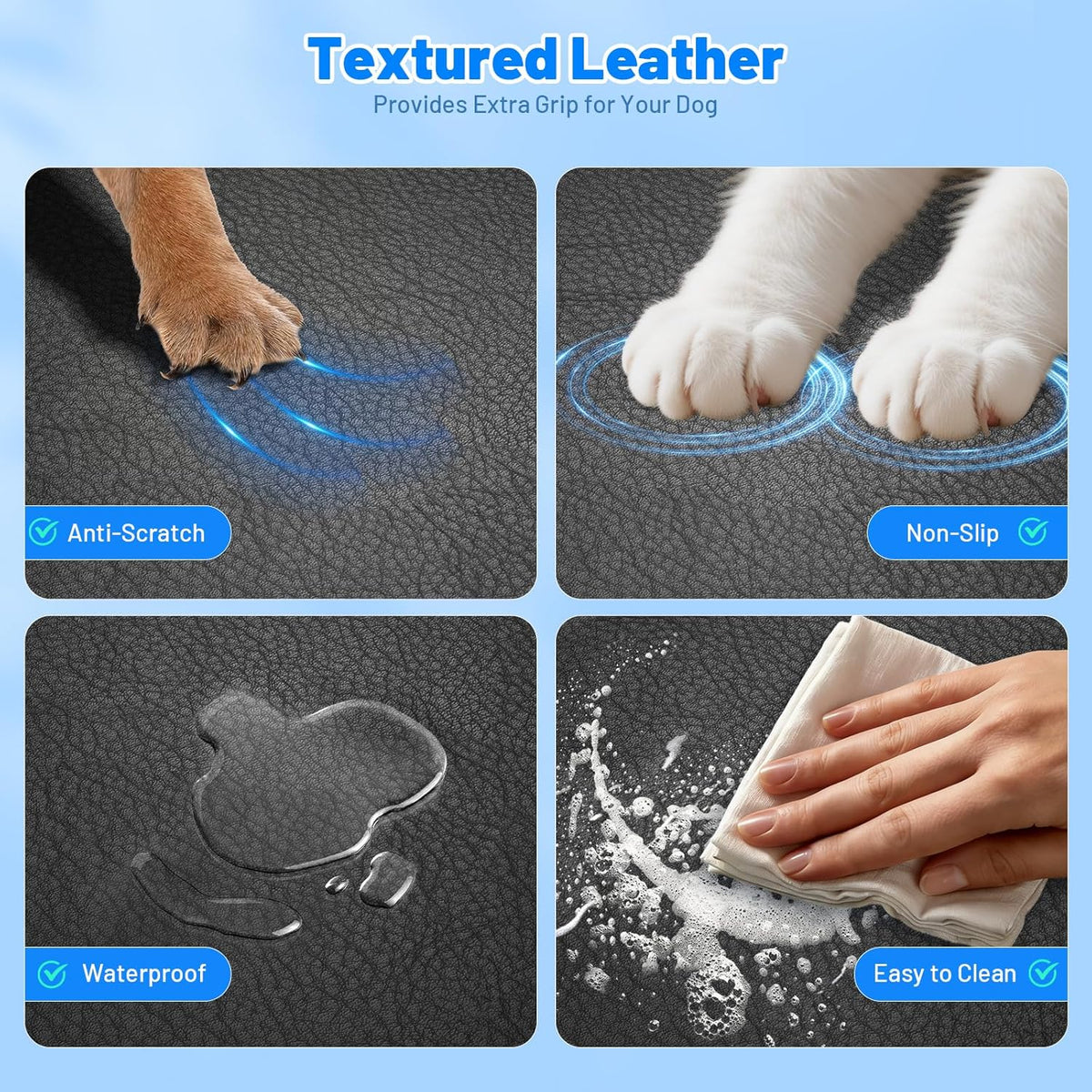 Dog Car Seat Cover for Back Seat with Hard Bottom,Waterproof Back Seat Extender for Dogs,Dog Hammock Dogs Bed for Cars, SUVs,Pet Seat Cover for Back Seat Holds 400lbs with Mesh Window & Pocket